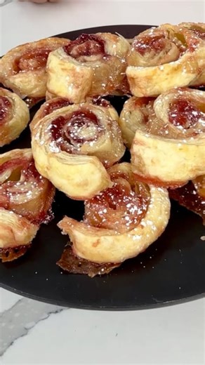 Easy jam and puff pastry roll ups everyone loves
