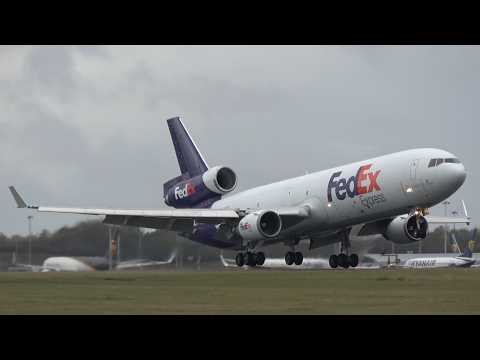 FedEx McDonnell Douglas MD-11F Landing London Stansted