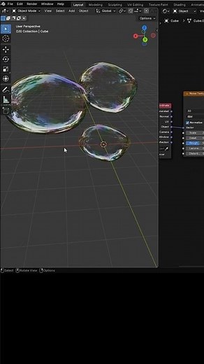 Blender Realistic Water Bubble Shader Tutorial. #3dforbeginners #blender