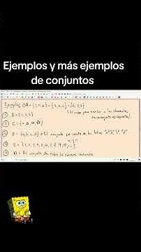 Ejemplos y más ejemplos de conjuntos #matemática #conjuntos