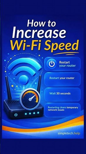How to Increase Wi-Fi Speed | SimpleTech Help #wifitips #InternetSpeed #SlowWiFi #TechTips #router