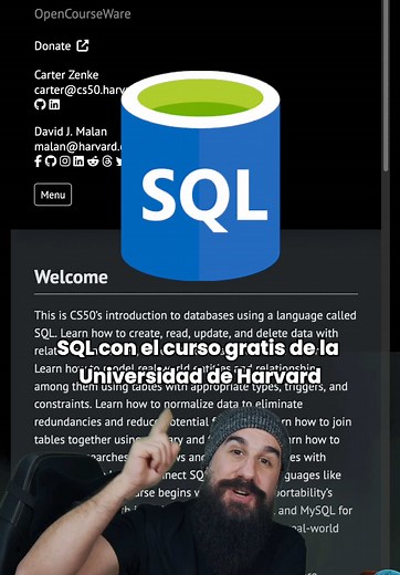 Curso gratuito de SQL en Harvard