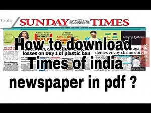 Times of india newspaper download pdf @MahadevGamingGrow