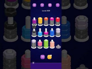 Nut Sort Level 659 Walkthrough | Nuts — Color Sort 659 solution