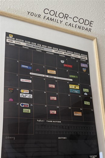 Color Coded Calendar Labels | Kids Activities Calendar Stickers | Family Organization - Etsy