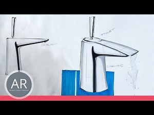 Zeichnen lernen - Armatur-Skizze - Tutorial, Mappenvorbereitungskurs Produktdesign