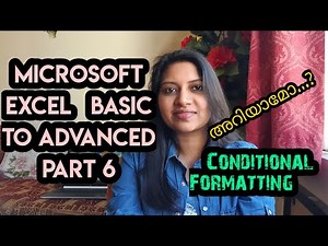 Excel 2019 Basic to Advanced in Malayalam Part 6 Conditional Formatting