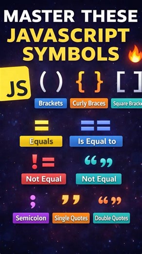 Master These 6 JavaScript Brackets 🔥 #Programming #web #7 #LearnToCode #webdev #webdevelopment