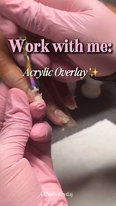 Work With Me: Acrylic Overlay 🎀 using DeEnti Medium Pink Acrylic Powder. How do you think this overlay came out? - Instagram: Nailedbydaj 💅🏽 - Wanna see more? Follow @Nailedbydaj for more !! 🌸✨ Like/Comment/Share 😋🌸✨ #nailinspo #acrylicoverlay #productreview #nail #atlantanailtech #explorepage #atlantanails #nailsnailsnails #goldflakenails #classynails #deentiacrylicpowder #acrylicpowder #overlaynails | Nailedbydaj