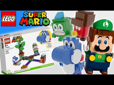 NEW Lego Super Mario BLUE YOSHI SWAMP With LUIGI | Custom Mario Set