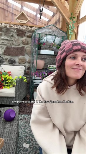 OK so I finally brought the new Amazon Alexa Echo Dot Max out to the greenhouse and I am never going back. First of all the sound quality on this thing compared to my old Alexa is not even a competition it fills the whole space and it actually sounds good, not Tiney, not muffled, just really good music while I’m out here doing my thing. And because it’s the upgraded act version it responds so much faster, no more repeating myself three times just to skip a song. I can ask it for watering schedul