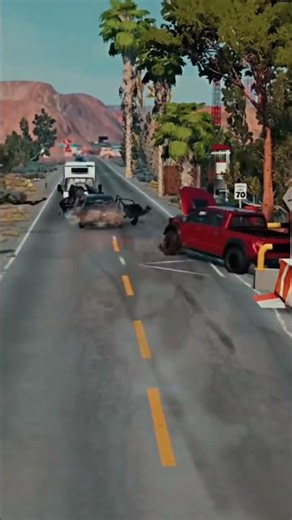 INSANE Damage! BeamNG.drive Part 25💥 #beamngdrive #shorts #simulation