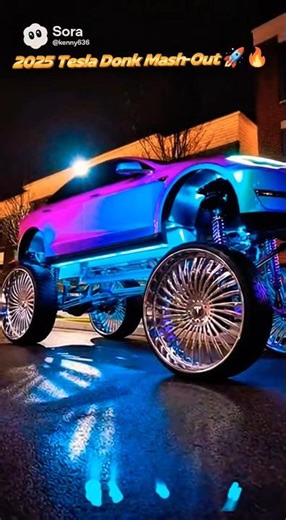 2025 Tesla Donk Mash-Out 🚀🔥#shorts #ytshorts #youtubeshorts #viral #viralshorts #fyp #car