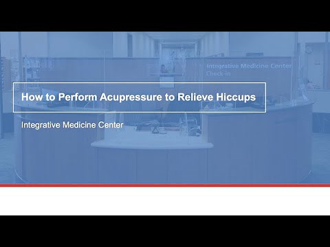 How to perform acupressure to relieve hiccups