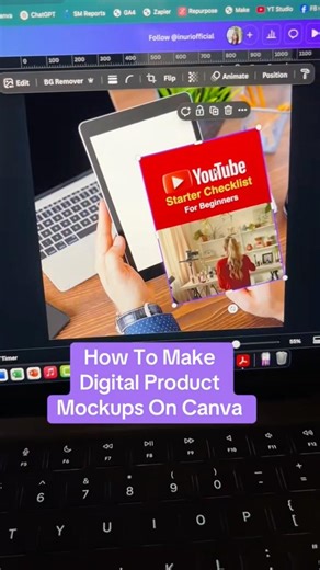 Canva Tutorial - How To Make Digital Product Mockups Using Canva!