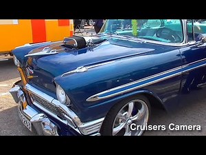 Blown 56 Chevy at Vintage Steel Cruise