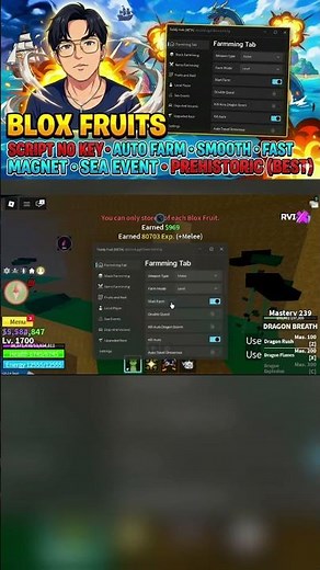 BLOX FRUITS Script No Key AUTO FARM, SMOOTH, FAST ATTACK, MAGNET, SEA EVENT, PREHISTORIC (BEST) 2026