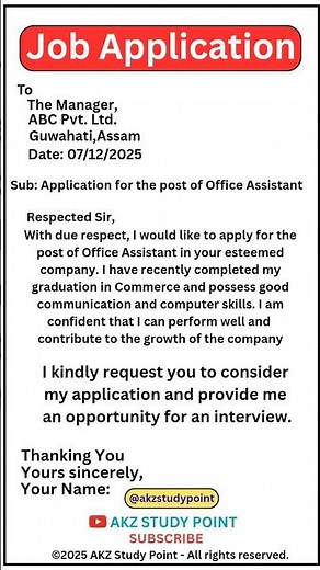 How to Write a Job Application for Private Company? 📝 #shorts