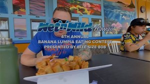 Join us tomorrow at Wet’n’Wild Hawaii for our 4th Annual Banana Lumpia Eating Contest, brought to you by Bite Size 808! One fortunate winner will receive $200 and various other prizes. We’ve extended the park hours until 7:00 PM, and after the contest, enjoy our Dive’n’Movie featuring “Spider-Man: Across the Spider-Verse.” Find event details at wetnwildhawaii.com. See you there! | Wet'n'Wild Hawaii