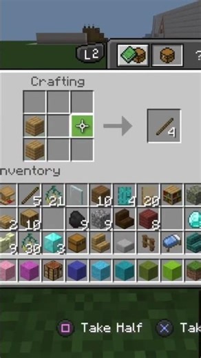 How To Make Sticks For Minecraft Survival #shorts