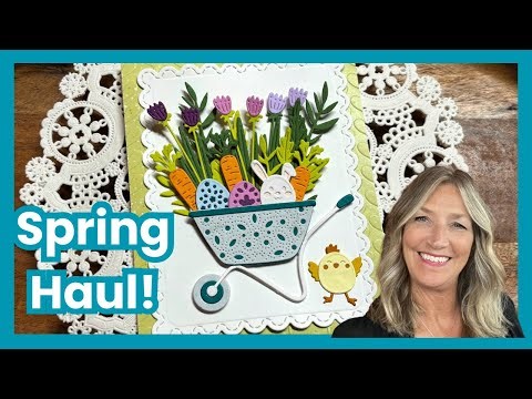 This Spring Card is just Darling! Small Die Set - Big Scene!