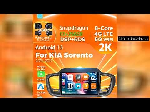 Android 15 Carplay DVD Car Radio For KiA Sorento 2014 - 2017 Head Unit 2Din Multimedia Video Player