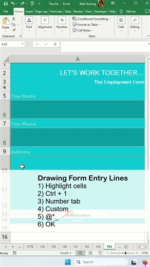Draw Lines without inserting line shapes - Excel Tips and Tricks #shorts