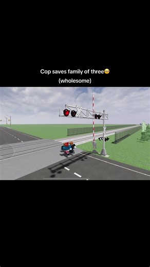 Heartwarming Cop Saves Family in Roblox Car Crash Game