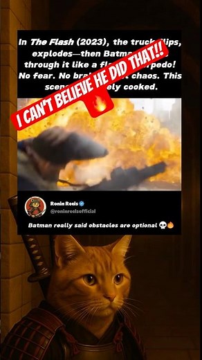 Batman Flies Through an Explosion 😱