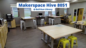 Have you visited the newest makerspace at PWPL? Take a virtual tour of Bull Run Library's Hive 8051 to learn about some of its free-to-use equipment and tools. See hours and find upcoming makerspace programs: https://pwcva.gov/department/library/makerspace. | Prince William Public Libraries