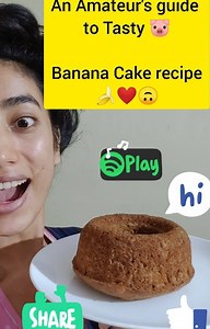 Ingredients: - 2 riped Robusta Banana - 100 gm butter - 1cup/100gm All purpose Flour (Maida) - (6-7 spoons) i.e 1/2 cup sugar or more depending on how sweet you like. - 1 teaspoon baking powder - 2 teaspoon vanilla essence - Pinch of Salt - 200/250 gm cake mould Steps: 1) Mash the Bananas 2) Seive the Dry ingredients - Flour baking powder chocolate powder salt ( nuts-optional ) 3) Mix the Butter & Powered Sugar n whisk untill light, pale & fluffy 4) Turn on the Gas & Pre-heat the Cooker now. 5) 