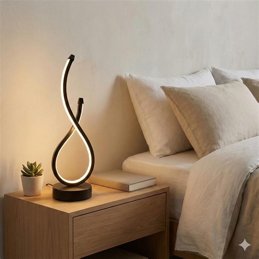 Creative Spiral LED Night Lamp Modern Bedside Table Lamp for Bedroom, Living Room & Office - Etsy