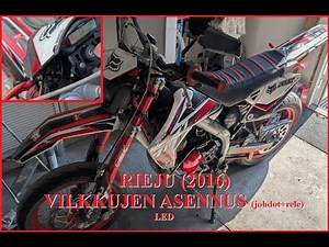 Moped turn signals (Rieju), relay and wires installation. Magneto (no battery)