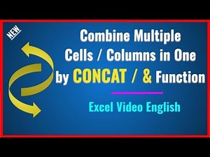 Combine multiple cells data into one | Excel CONCATENATE CONCAT function ‪@AshokGaikwadTek‬