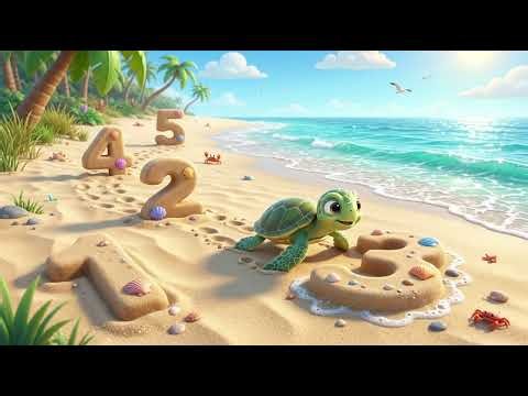 Baby Turtle Beach Numbers | Learn Counting 1–10 | Kids Nursery Rhymes & Fun Learning Songs