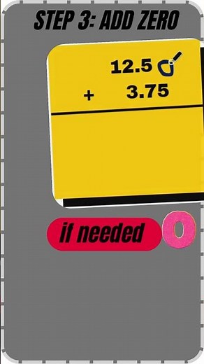 Basic Math: Adding Decimals 🧠 #shorts #learnmath