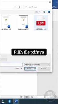 Cara Memasukkan File Pdf ke Word #microsoftword #pdftoword #tutorial #shorts