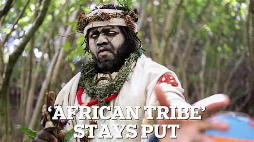 'African tribe leader' says they're staying put in Scottish forest