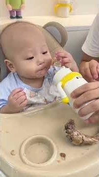Today had dragon fruit steamed bun with pork ribs and finished milk, feeling very satisfied. #baby