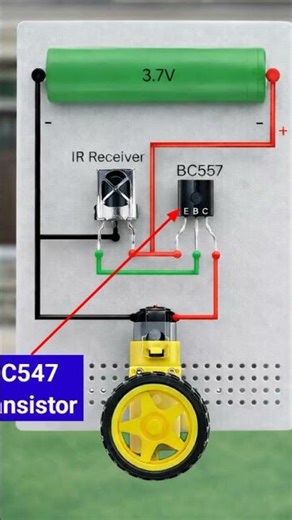ir sensor remote control dc motor #irsensor #dcmotor #bc547transistor #irremote #diyprojects #shorts
