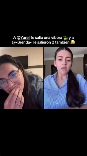 🐍😂 @yarefran10 toda asustada porque le salió una víbora en la casa y @brefran77 bien tranquila: “ah, pues a mí me salieron 2, 3🤭 #brendafranco #yarelifranco #brendayyareli