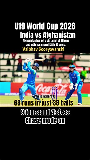 🔥U19 WORLD CUP 2026 🔥 INDIA VS AFGHANISTAN | CHASE MODE ON 💥#indiancricket #u19worldcup #indvsafg
