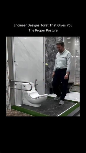 Entertainment | Tech | News on Instagram: "The optimal posture for using the toilet involves keeping your feet flat on the floor—or better yet, placing them on a small stool to raise your knees above hip level. This position helps straighten the rectum, making bowel movements smoother and more natural. Lean forward slightly with a straight back, resting your elbows on your knees! Relax your abdominal and pelvic floor muscles to avoid unnecessary straining. Also, try not to sit for too long, as p