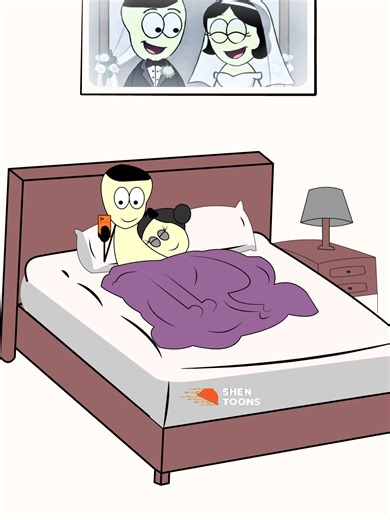 Hilarious 2D Animation of Husband-Wife Interaction