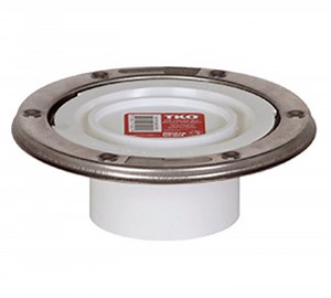 Sioux Chief 886-PTMS 3 inch PVC Spigot Closet Flange Stainless Steel Swivel Ring Total Knockout