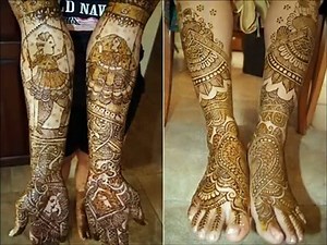 Mehndi design on leg | Bridal Mehndi Designs For Legs
