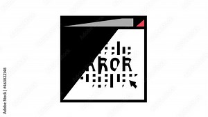 computer error animated color icon. computer error sign. isolated on white background