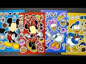 [🍒paper diy🍒] Mickey & Donald Sticker Book Decoration | Mickey Mouse Clubhouse with Minnie & Goofy