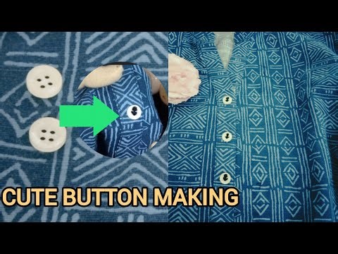 Flower Button Making | Dress k liye Button Flower Design | Easy Tutorial