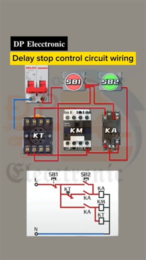 Delay stop control circuit wiring #dpelecctronic #elecctronic #electrical #interiordesign #instagramreels #Electronic #electricalwork #DPElecctronicfollow | 𝐃𝐏 𝐄𝐥𝐞𝐜𝐜𝐭𝐫𝐨𝐧𝐢𝐜